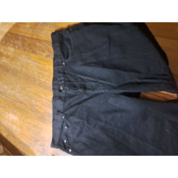 44x30 Faded Glory Black Cotton Denim Jeans with Pockets and Belt Loops - Picture 2 of 3